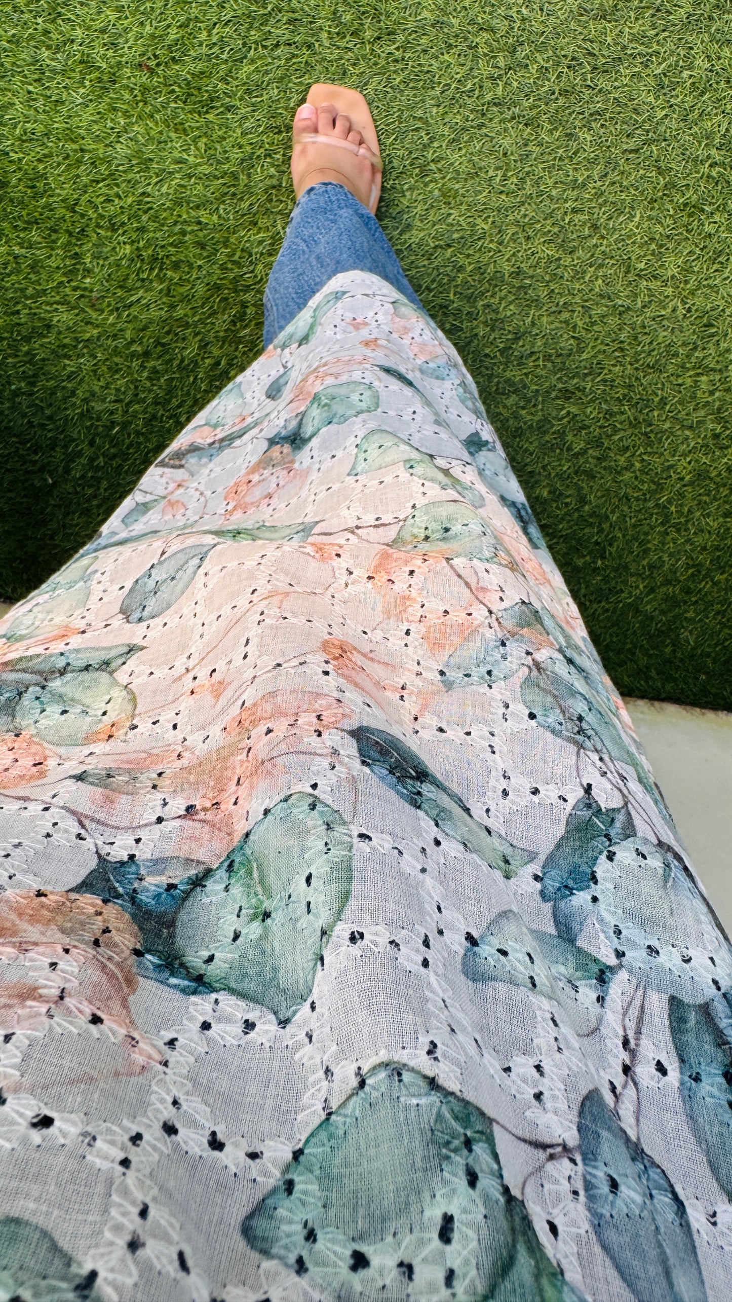 Hakoba Straight Backless Kurti