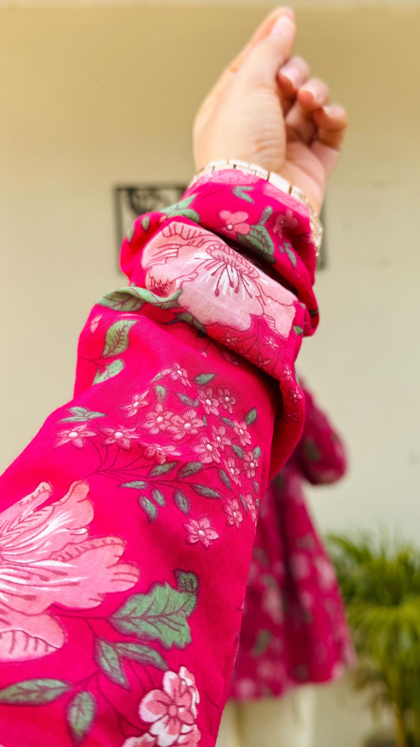 Cotton Flared Floral Print Aliacut Peplum Top