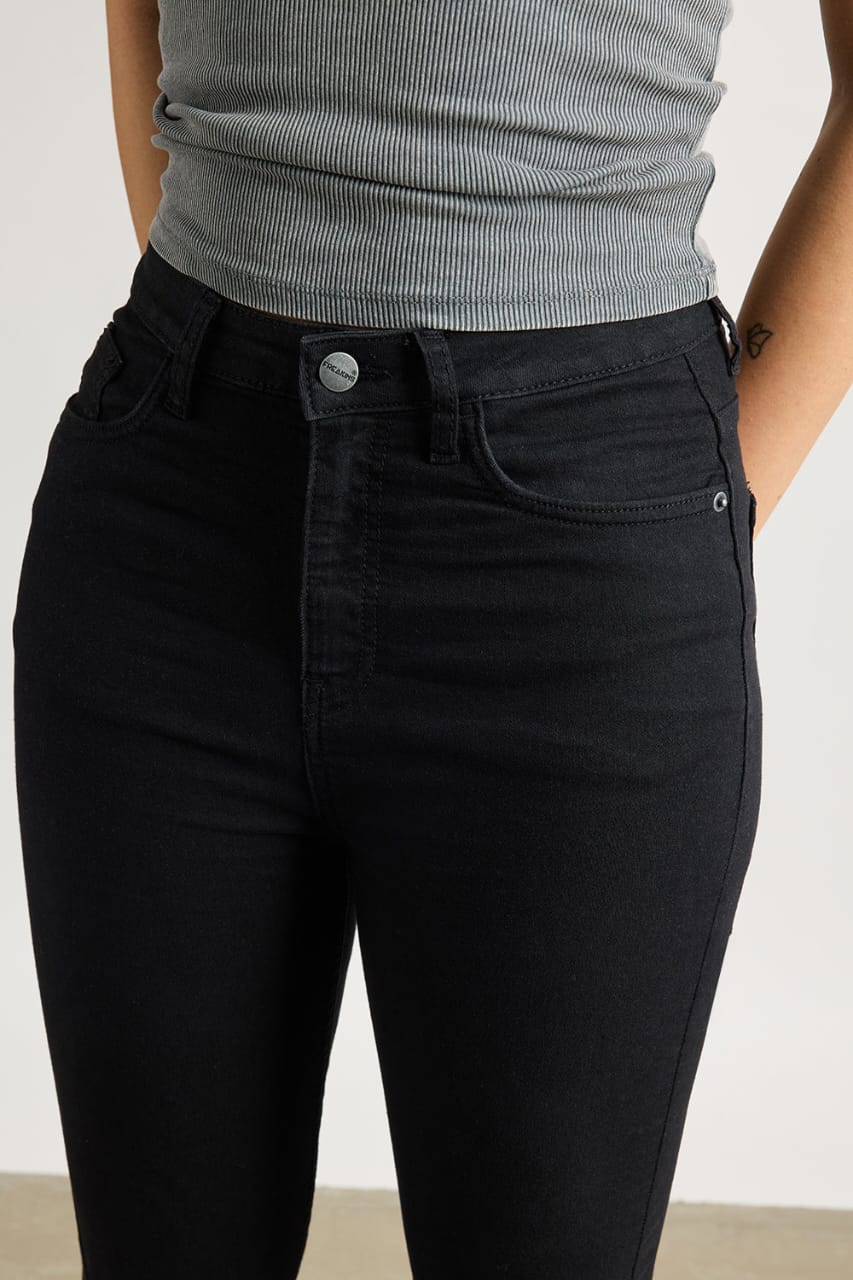 High Waist Black Skin Fit Denim Jeans