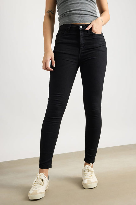 High Waist Black Skin Fit Denim Jeans